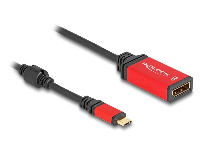 Delock 60052 Adaptador Usb Type-C A Displayport (Modo Dp Alt) 8k 30 Hz Con Función Hdr Rojo