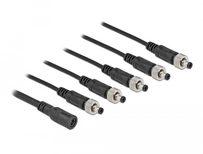 Delock Dc Verteilercable 5,5 X 2,1 Mm 1 X Buchse Zu 5 X Stecker Verschraubbar
