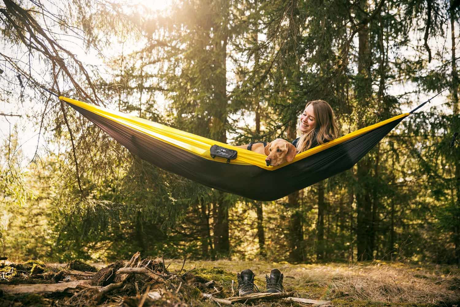 EAN 4030454006316 - AMAZONAS Adventure Hammock Hamaca colgante 1 personas(s) Nylon, Antidesgarros Negro, Amarillo imagen 8