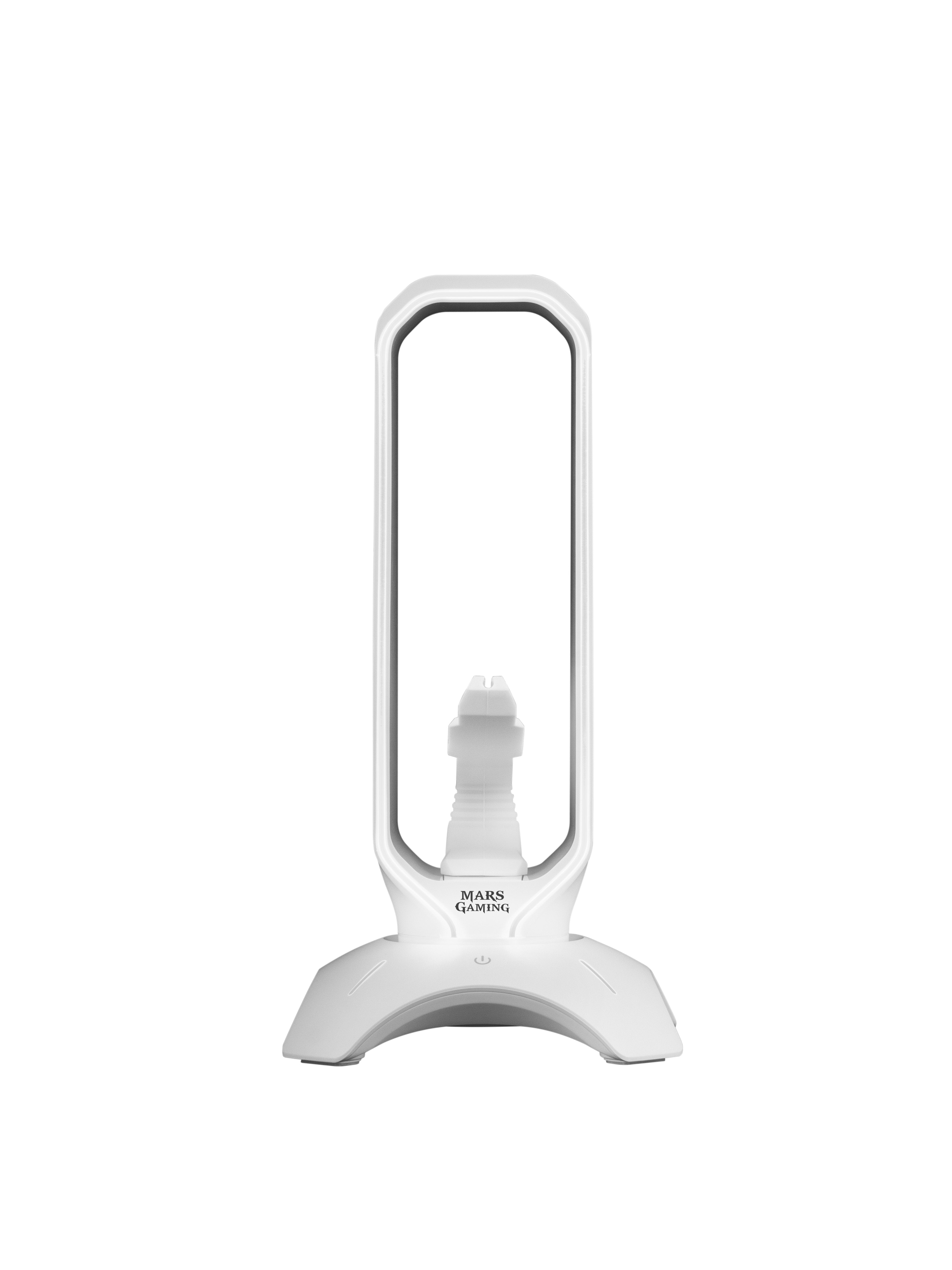 Soporte 3 En 1 Mars Gaming Mhhprow White Soporte Auriculares+Bungee Raton+Hub Usb 2*Usb 3.0 Iluminado 7 Colores+Efecto Rgb Cable 1.5m