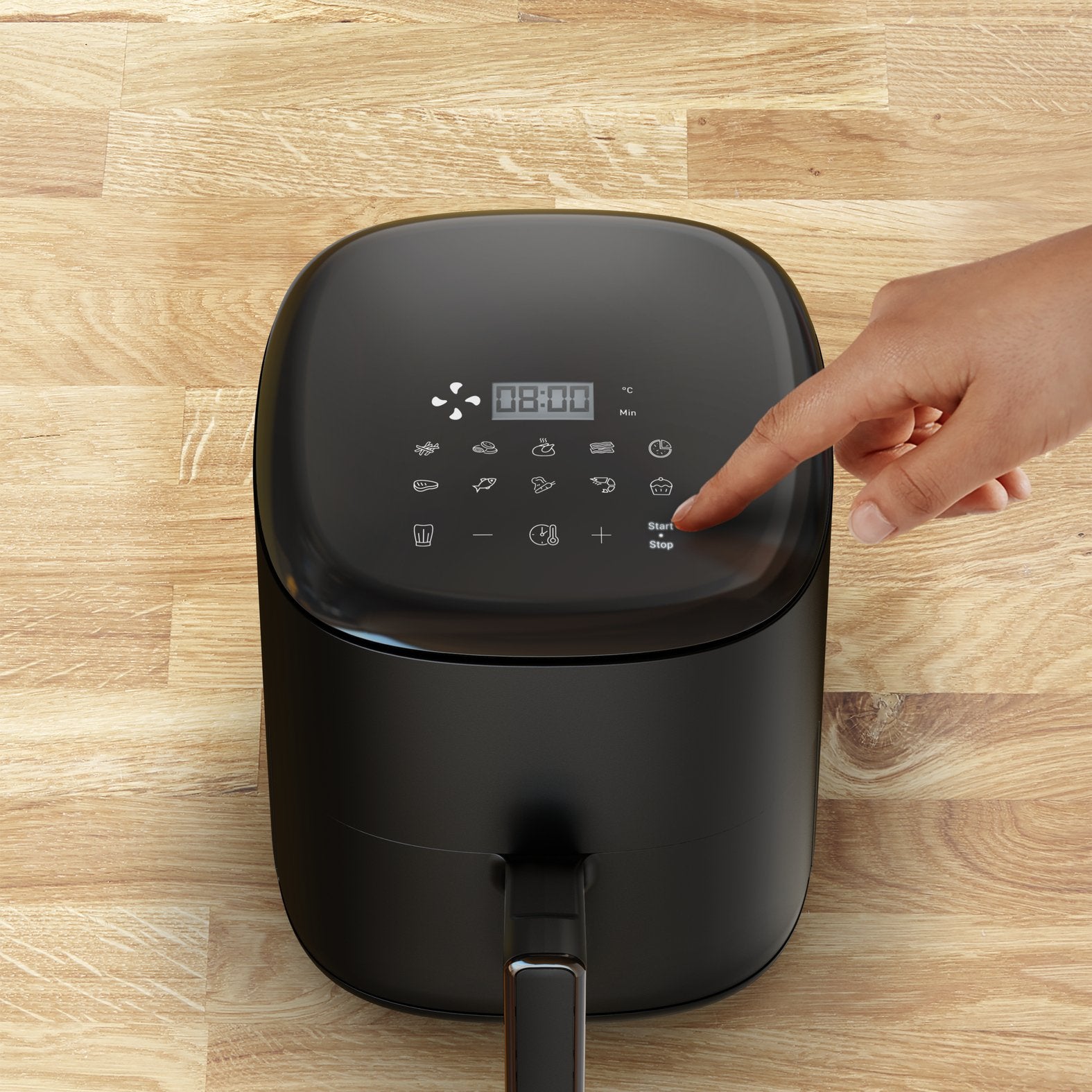 EAN 3045387291020 - Tefal Easy Fry EY145810 freidora Sencillo 3 L Independiente 1300 W Freidora de aire caliente Negro imagen 11