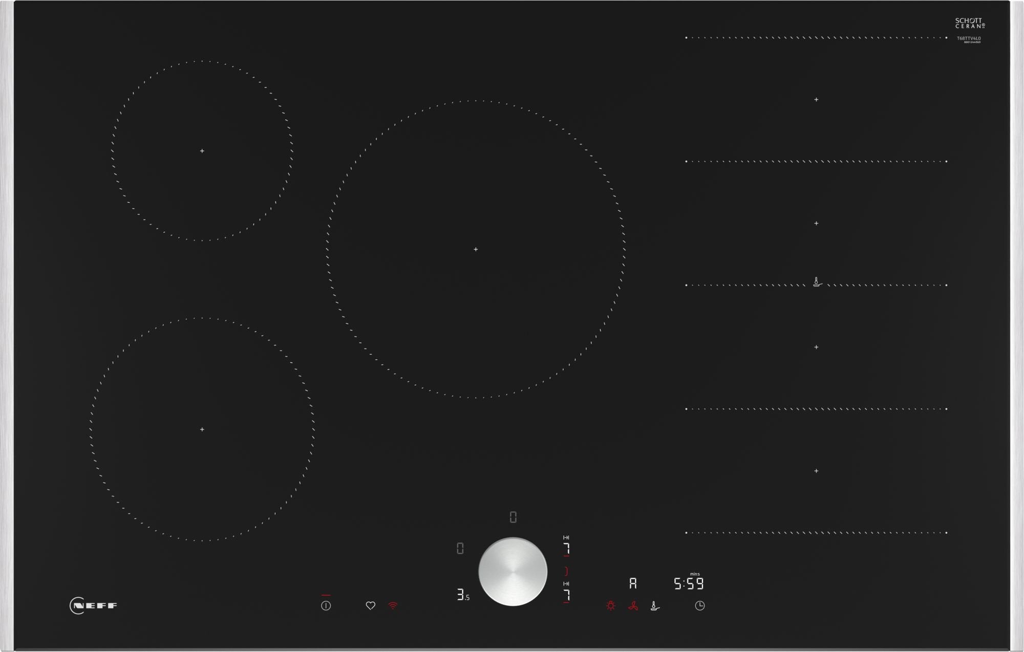 EAN 4242004265634 - Neff N 90 Negro Integrado 80 cm Con placa de inducción 5 zona(s) imagen 1