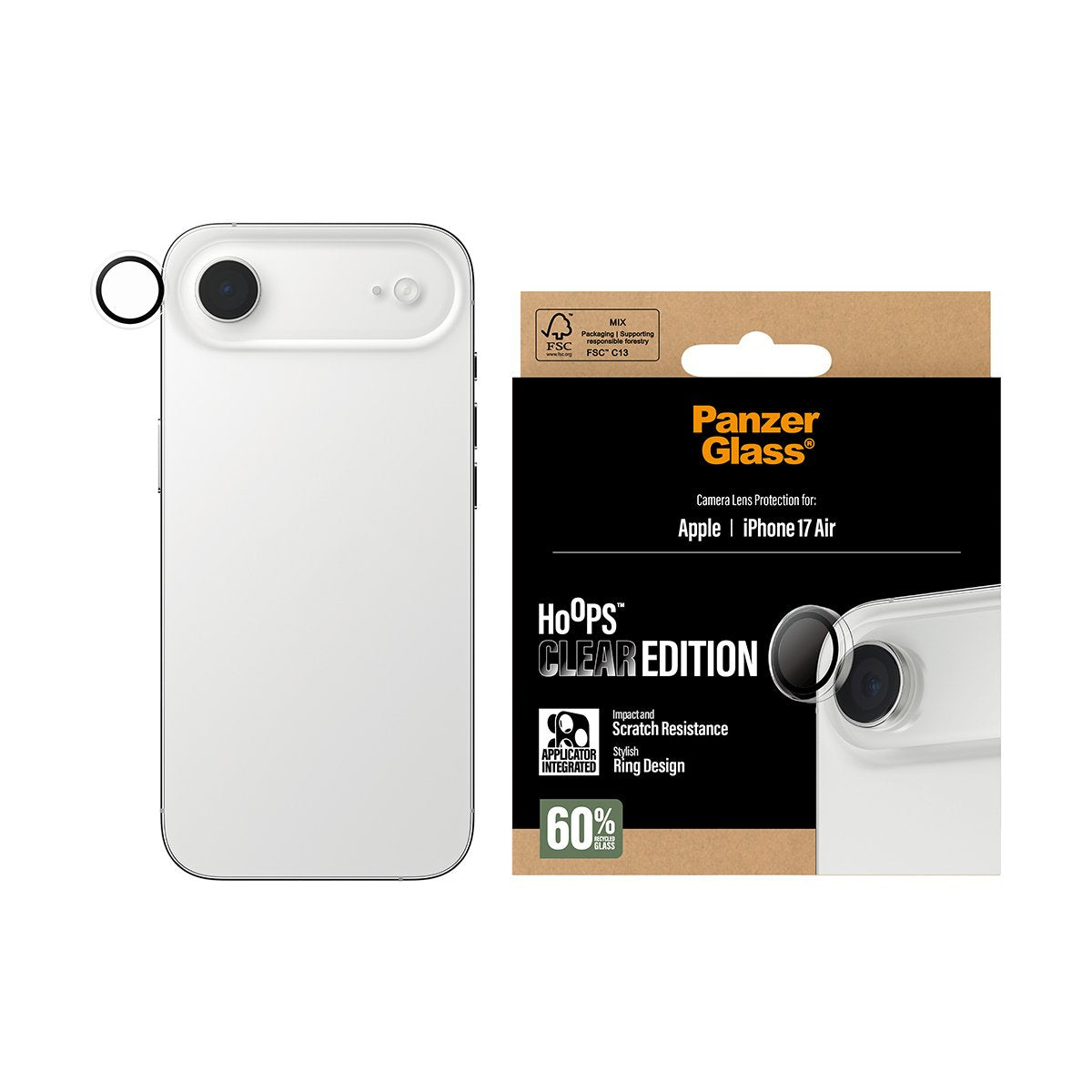 EAN 5715685027871 - PanzerGlass ® Hoops® Transparent Camera Lens Protector iPhone 17 Air Protector de pantalla Apple 1 pieza( imagen 2