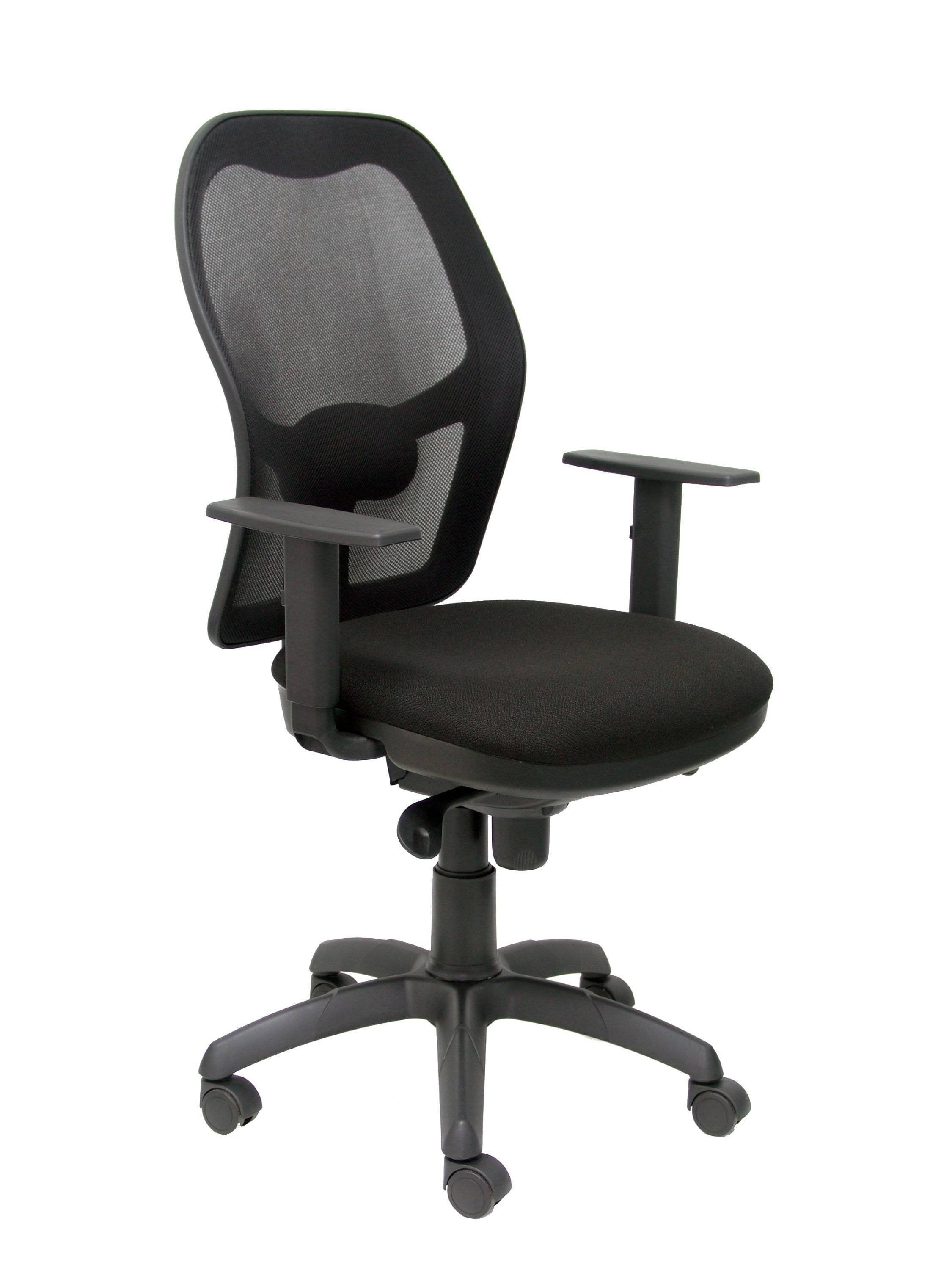 Silla Jorquera Malla Negra Asiento Bali Negro