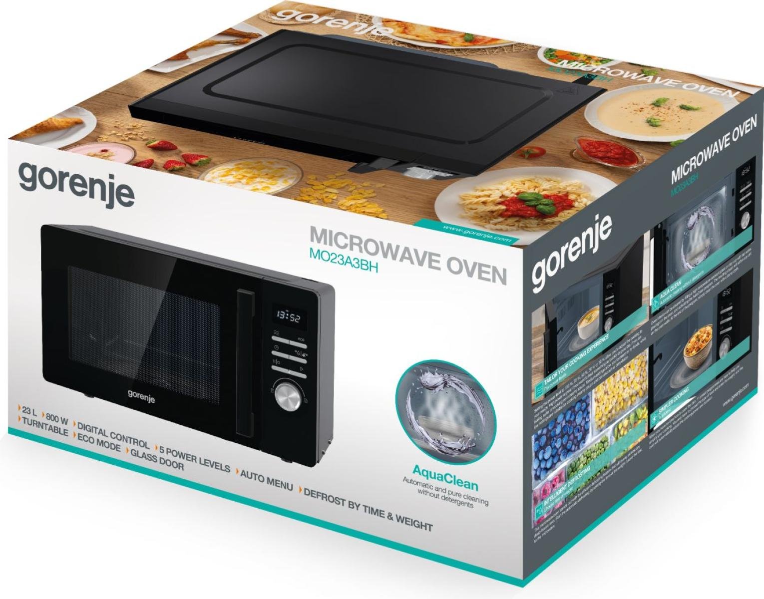 EAN 3838782611575 - Gorenje MO23A3BH microondas Negro Solo microondas Encimera 23 L 800 W imagen 9