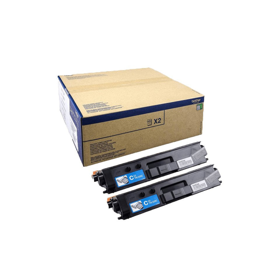 EAN 4977766736374 - Brother TN-329CTWIN cartucho de tóner 2 pieza(s) Original Cian imagen 1