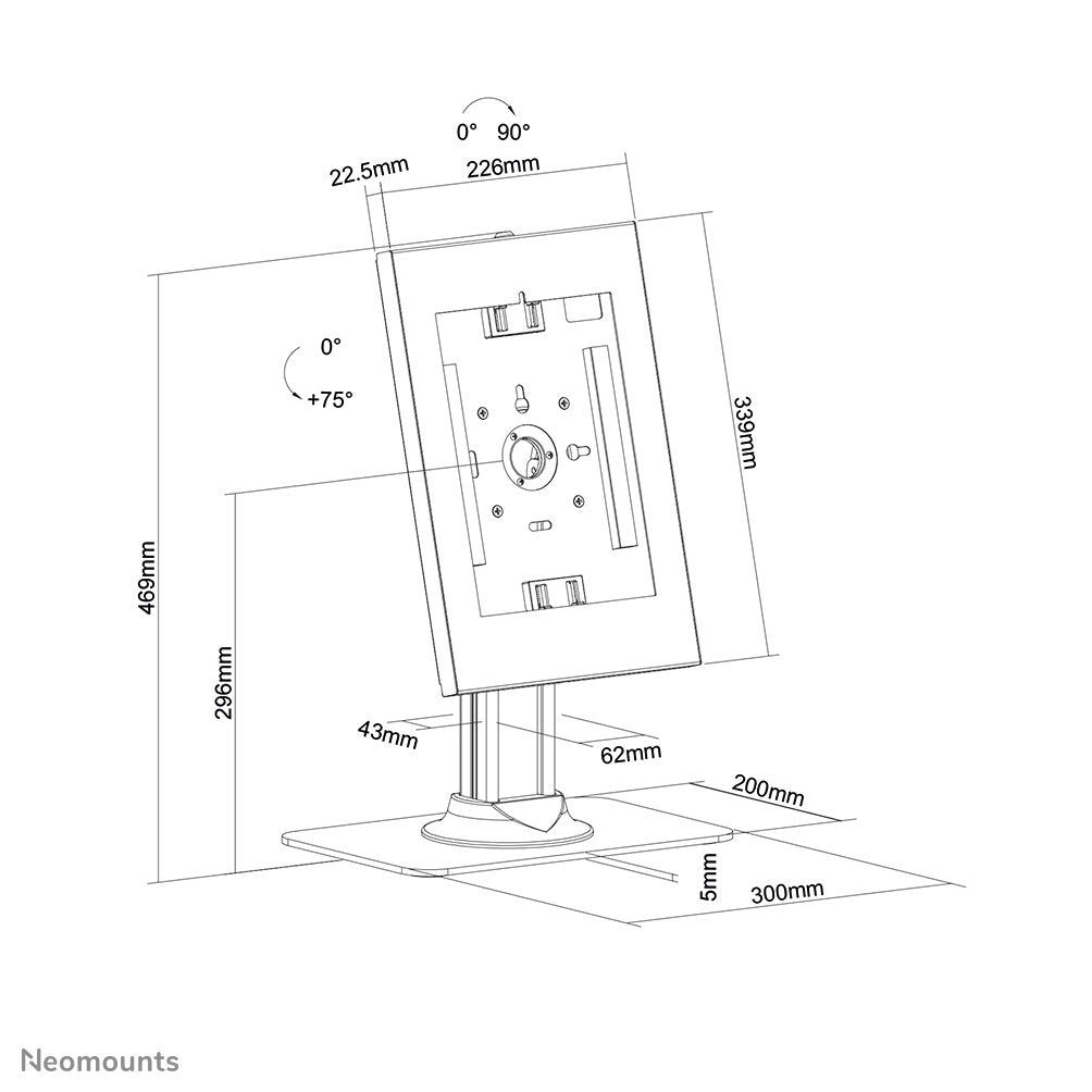 EAN 8717371449315 - Neomounts DS15-650WH1 soporte de seguridad para tabletas Blanco 27,9 cm (11") imagen 8