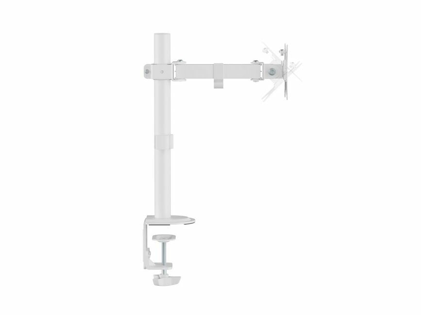 Soporte De Mesa Equip 650166 Para 1 Pantalla 17"-32" Brazo Inclinable Y Giratorio 360 Color Blanco