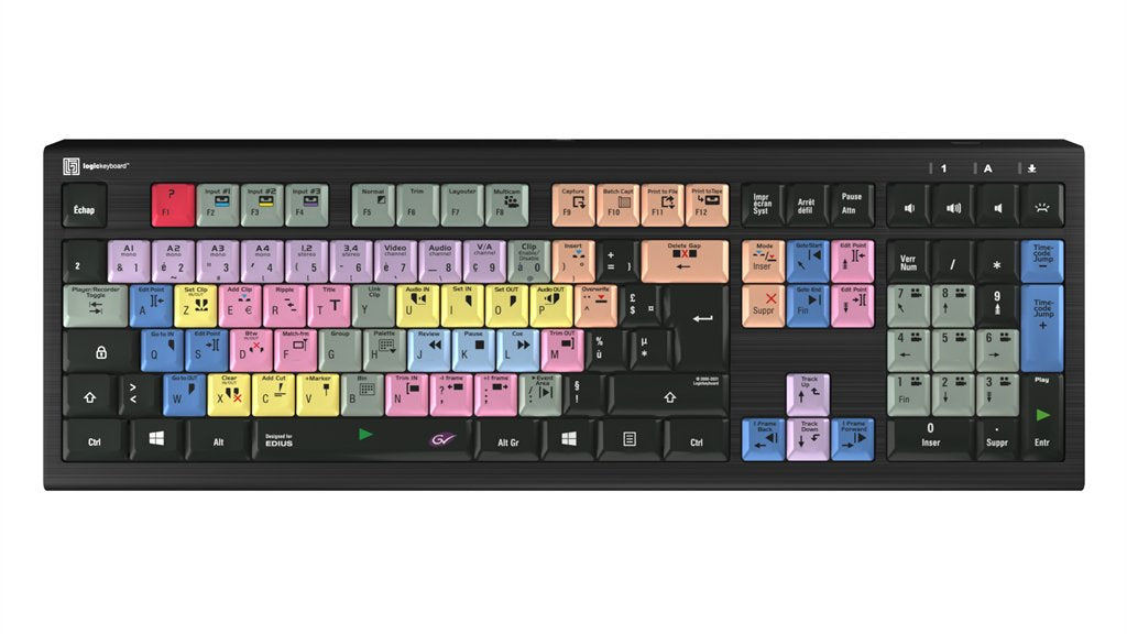 EAN 5707795019150 - Logickeyboard LKB-EDIUS-A2PC-FR teclado Universal USB AZERTY Francés Negro imagen 1