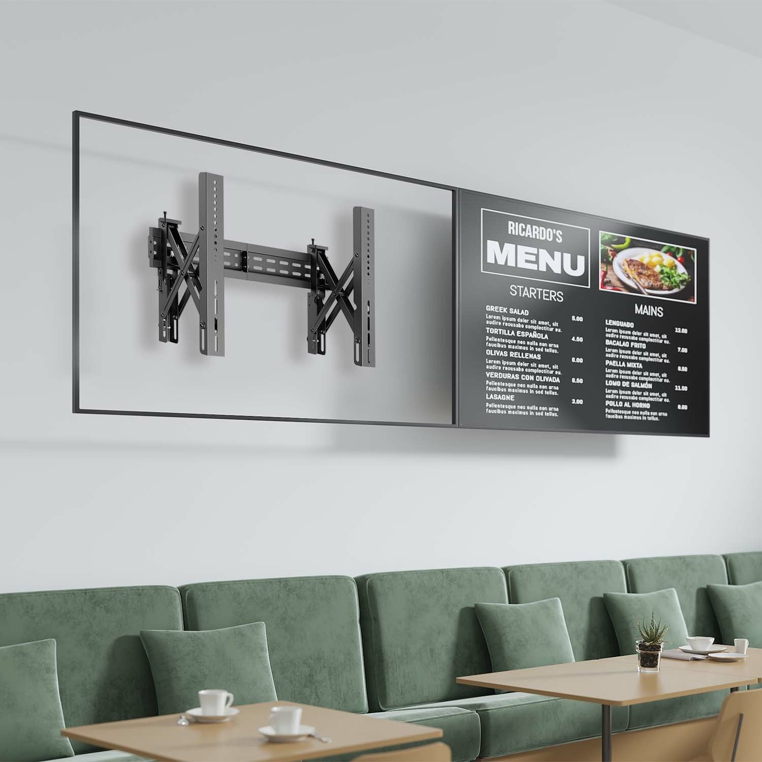 Aisens Soporte Para Videowall Nivelable Y Función Pop-Out Para Tv 70kg De 37-70, Negro