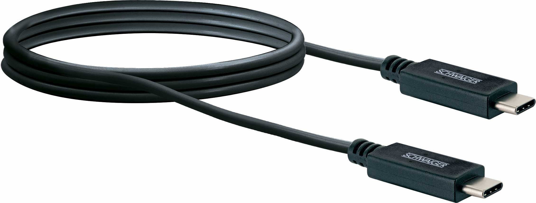 Schwaiger Cable Usb 3.1 Tipo C <> Tipo C 1m, Negro