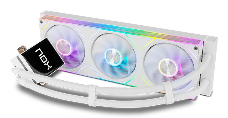Refrigeracion Liquida Cpu Nox M-360 Lcd 3xvent 120mm Pwm Argb Blanco