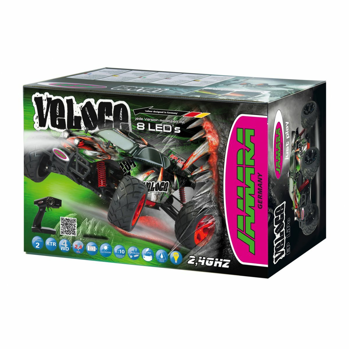 Jamara Monmertruck Veloce 1:10 Ep 4wd Led Nimh 2,4ghz 14+