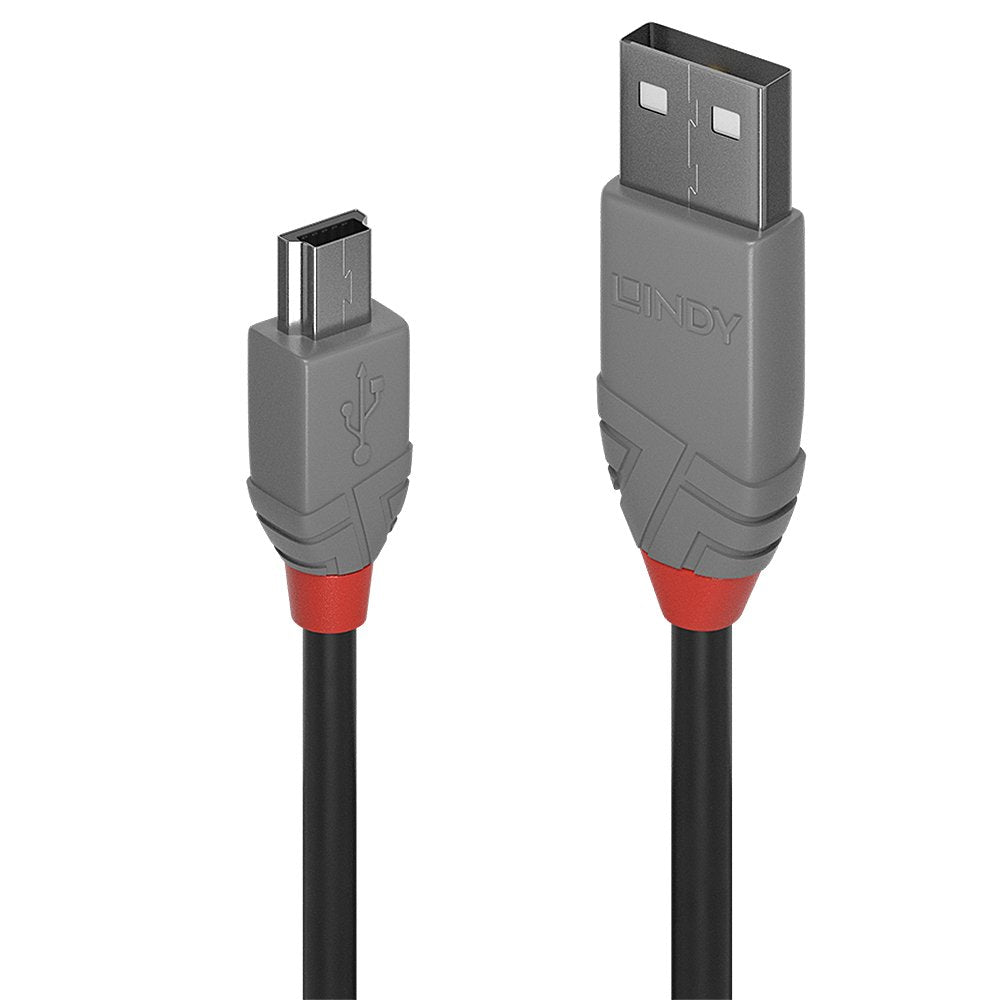 Lindy 36721 Cable Usb 0,5 M Usb 2.0 Usb A Mini-Usb B Negro, Grisrs232 Cable 9p-Subd M/F 20m