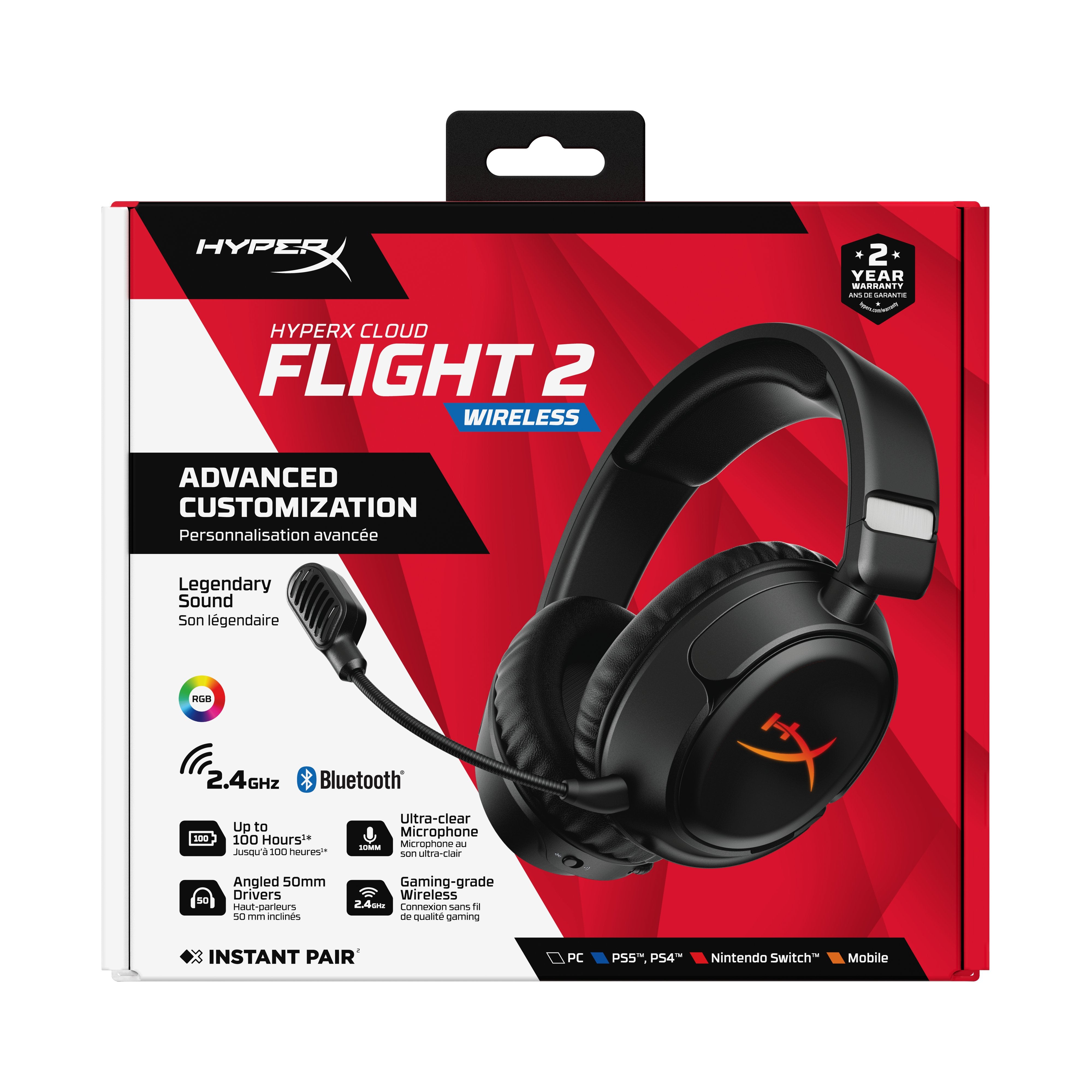 EAN 0198990148311 - HyperX Cloud Flight 2 Auriculares Inalámbrico Diadema Juego Bluetooth Negro imagen 1