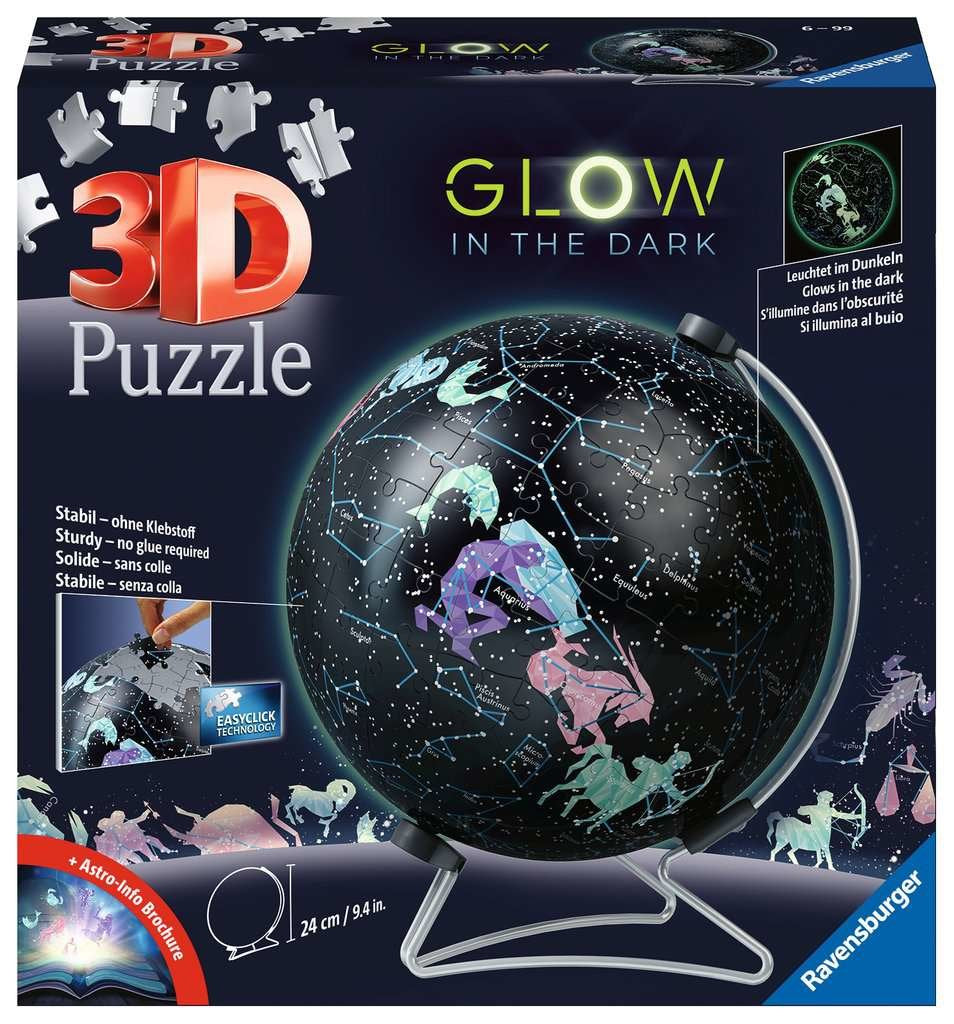 Ravensburger Puzzle 3d Globo Estelar Que Brilla En La Oscuridad 11544