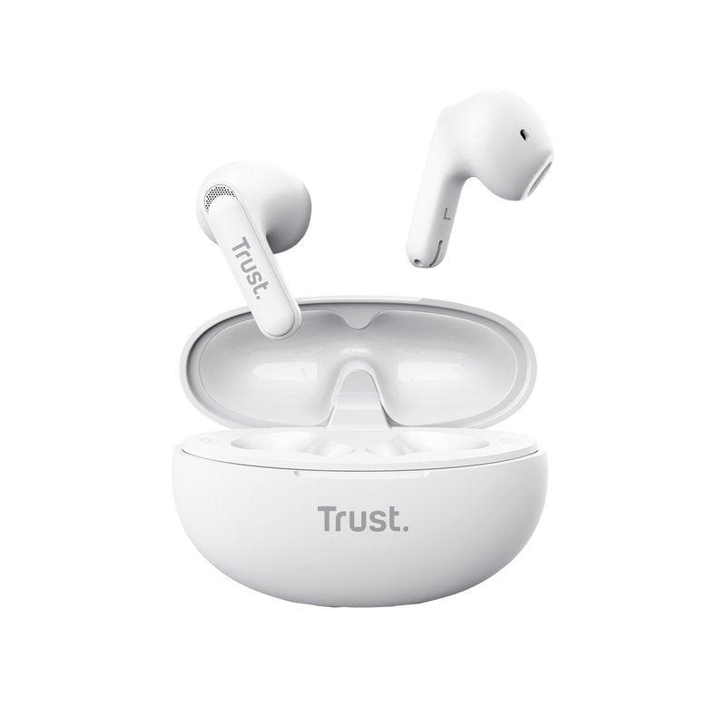 Auriculares Bluetooth Trust Yavi Enc Con Estuche De Carga Blancos