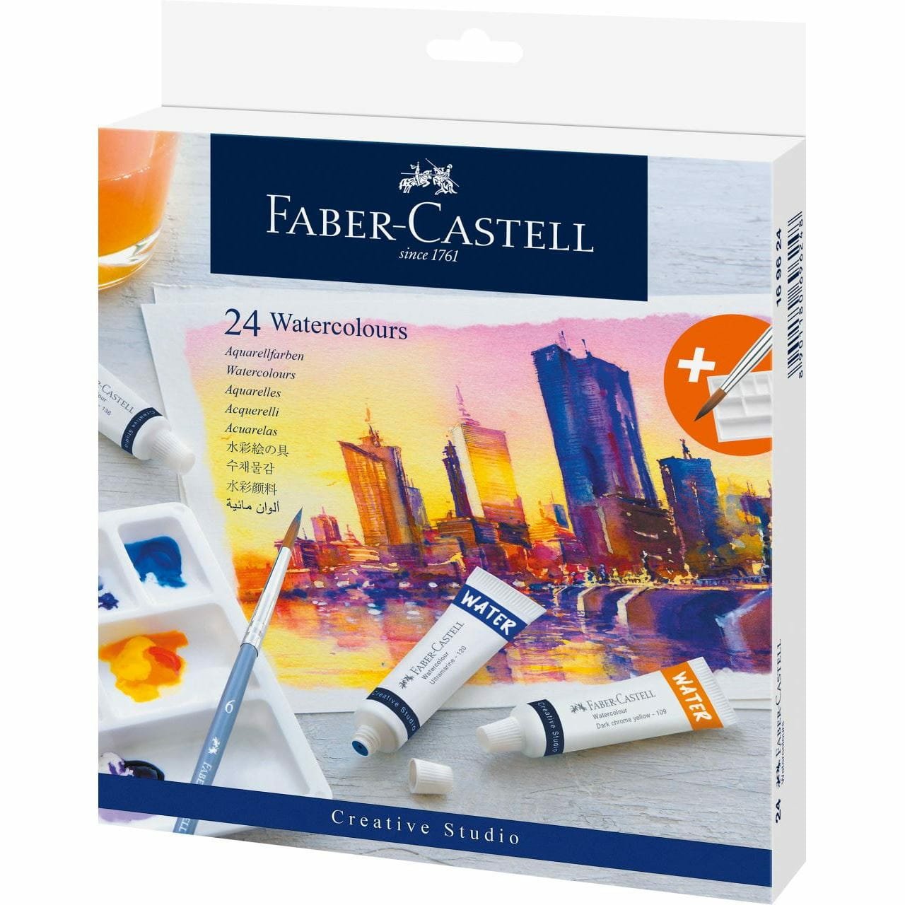 EAN 8901180696248 - Faber-Castell 169624 pintura para manualidades Pintura de acuarela 9 ml 24 pieza(s) imagen 1