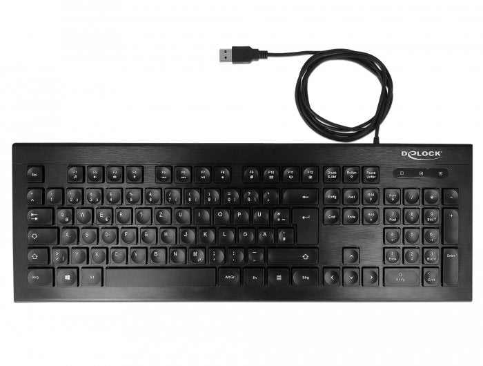 Delock Usb Tastatur Kabelgebunden 1,5 M Negro (Water-Drop)