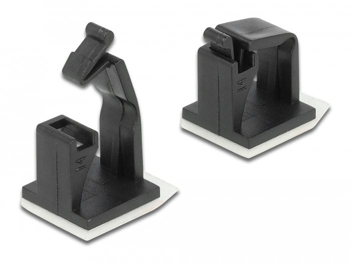 Delock Portacables Con Clip De Bloqueo Autoadhesivo Negro 10 Piezas