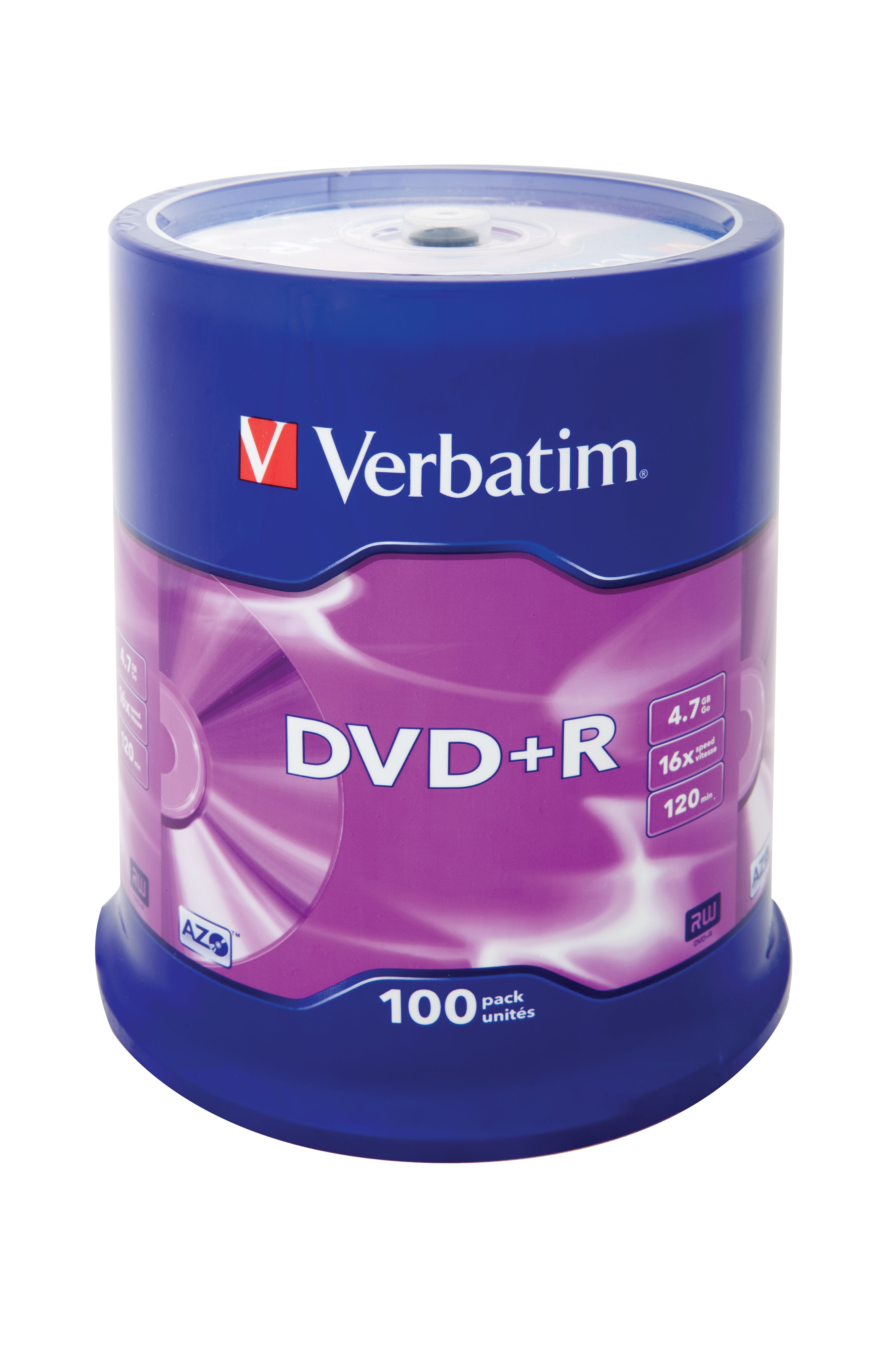 EAN 0023942435518 - Verbatim DVD+R Matt Silver 4,7 GB 100 pieza(s) imagen 1