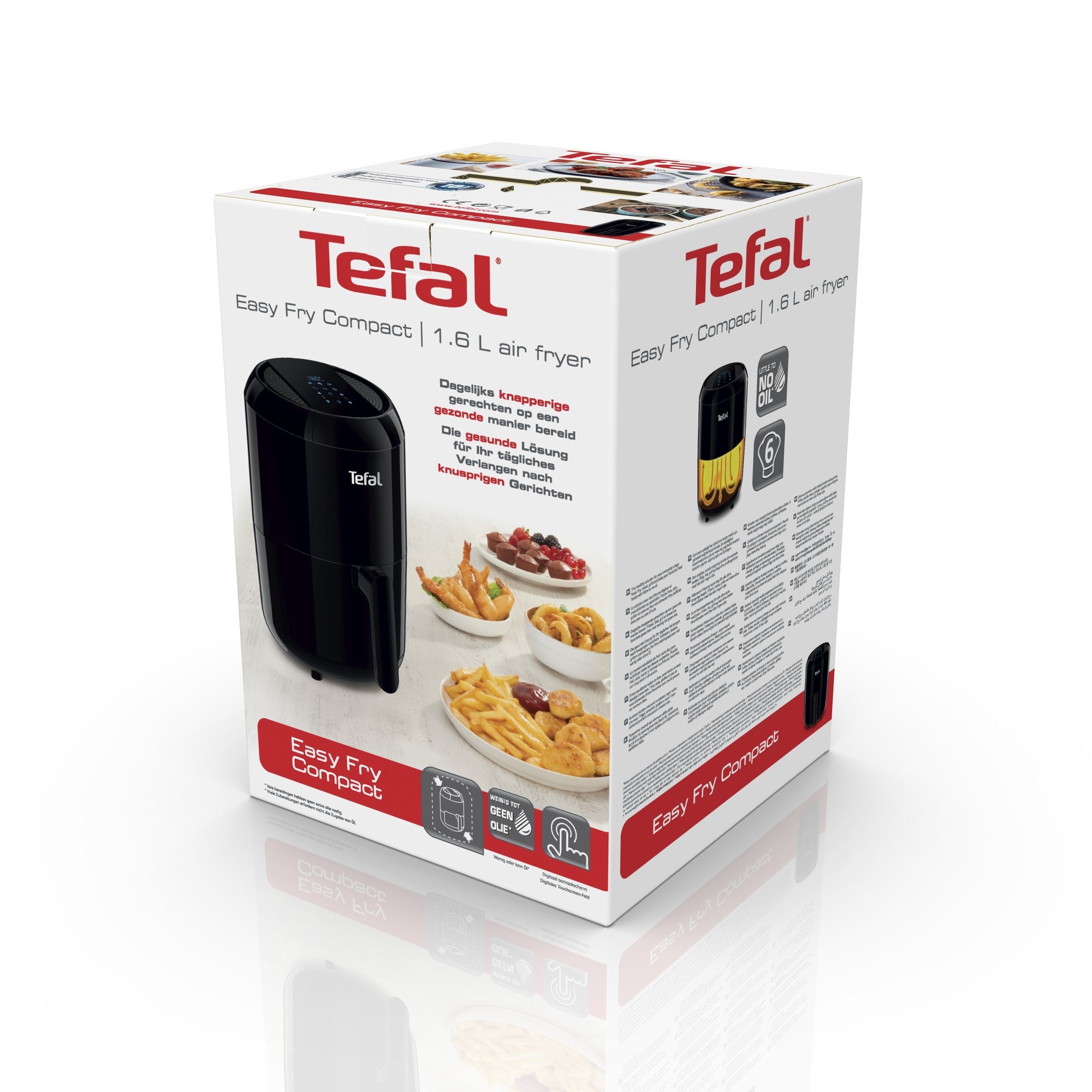Tefal Easy Fry Compact Digital, Freidora De Aire Caliente Ey 3018