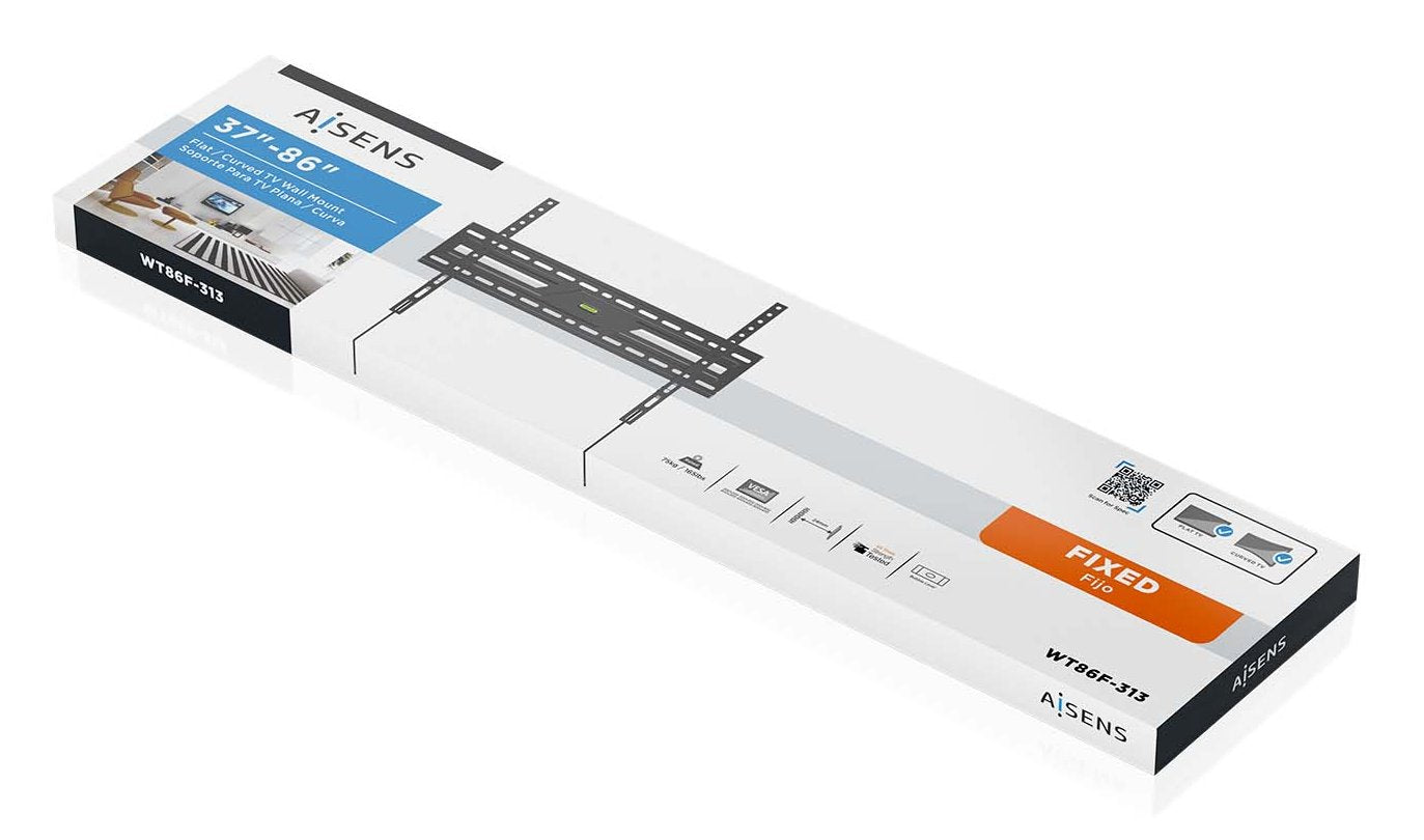 Aisens Soporte Eco Ultra Delgado Para Monitor/Tv 75kg De 37-86, Negro