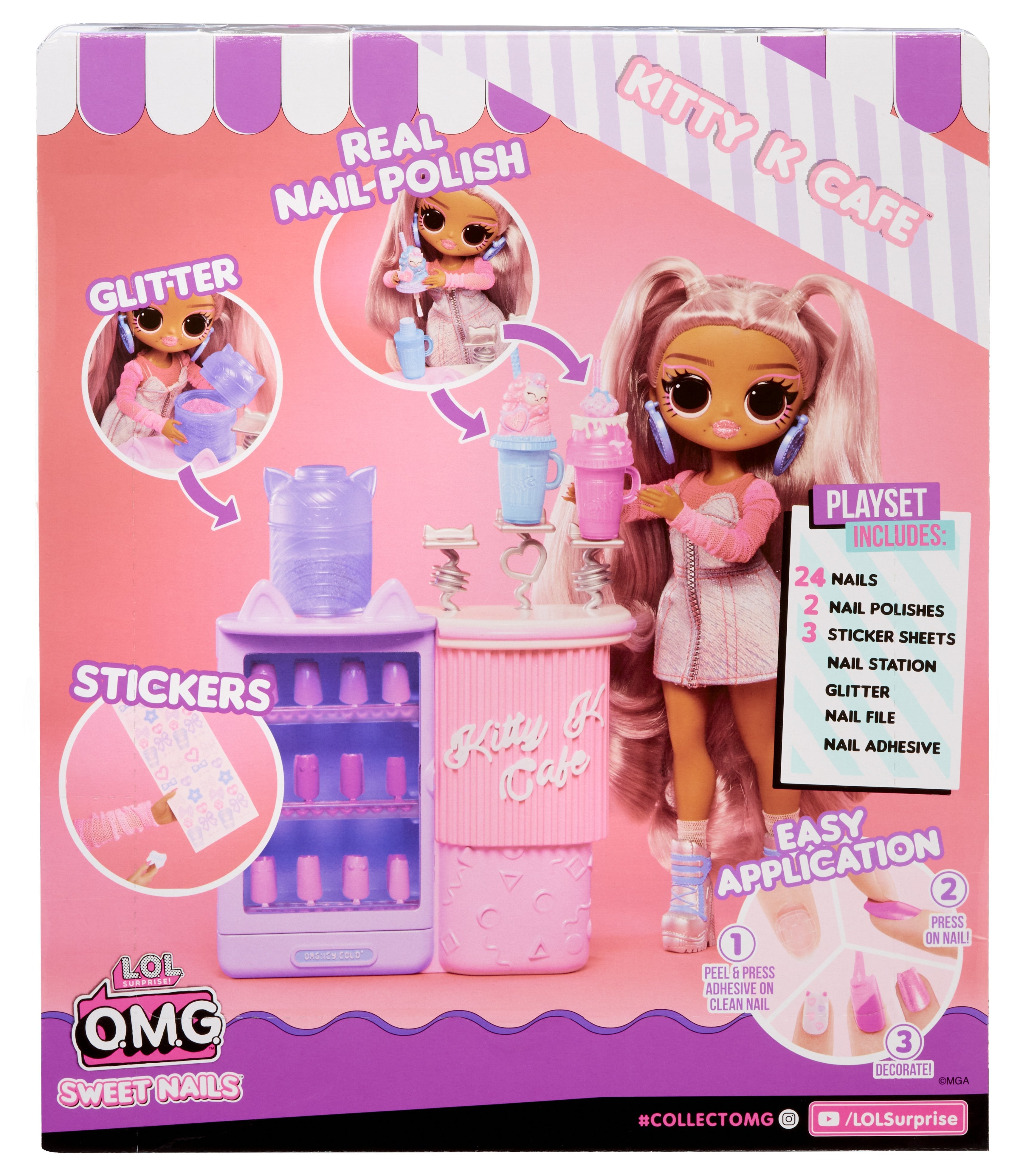 Muñeca Mga Entertainment L.Ol Surprise Omg Sweet Nails - Kitty K Café