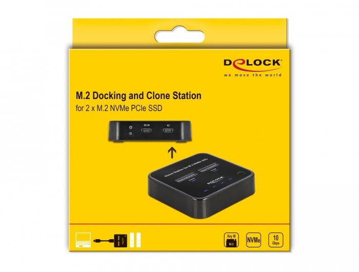 Delock M.2 Dockingstation Para 2 X M.2 Nvme Pcie Ssd Con Funcion Clon