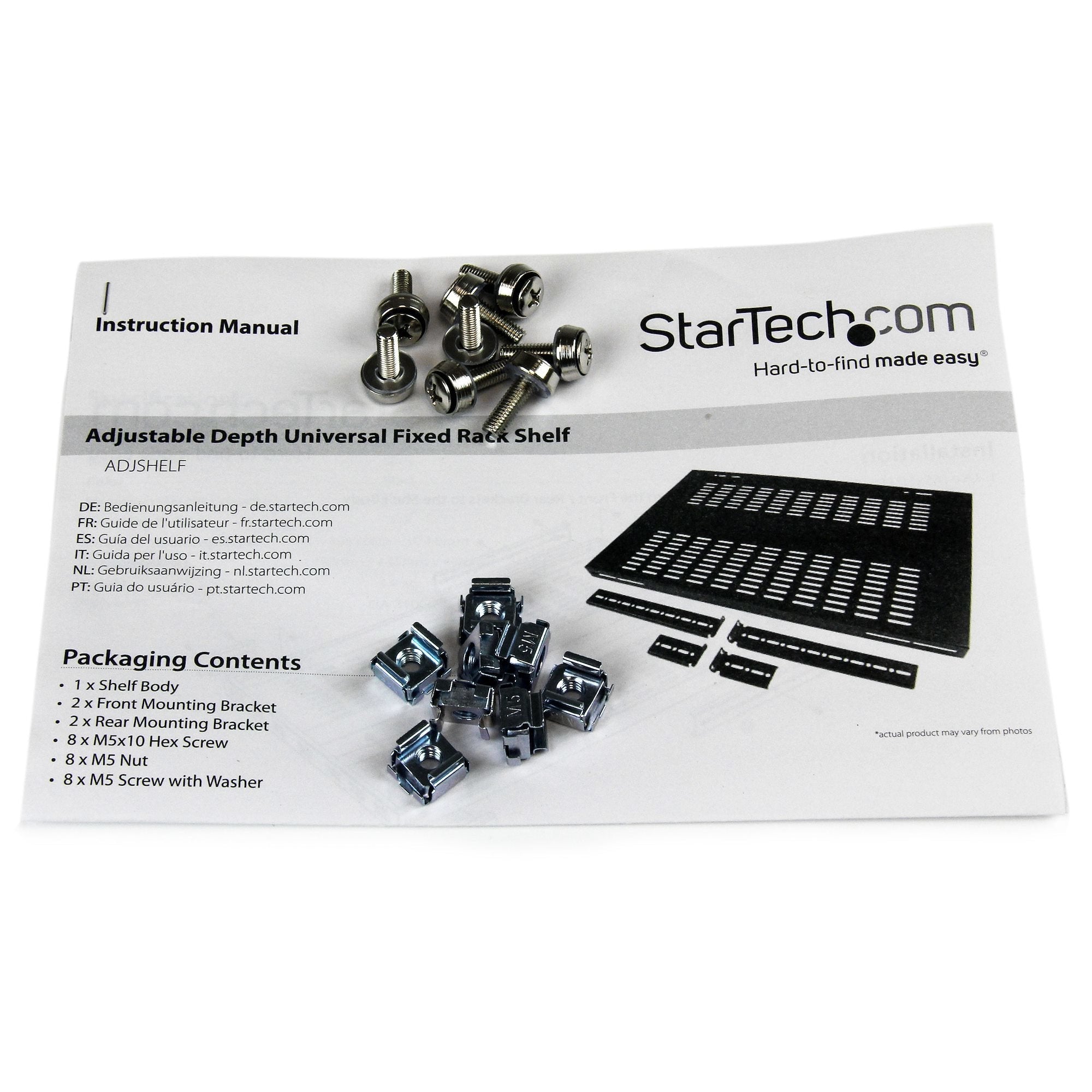EAN 0065030826358 - StarTech.com ADJSHELF accesorio de bastidor Estantería ajustable imagen 4