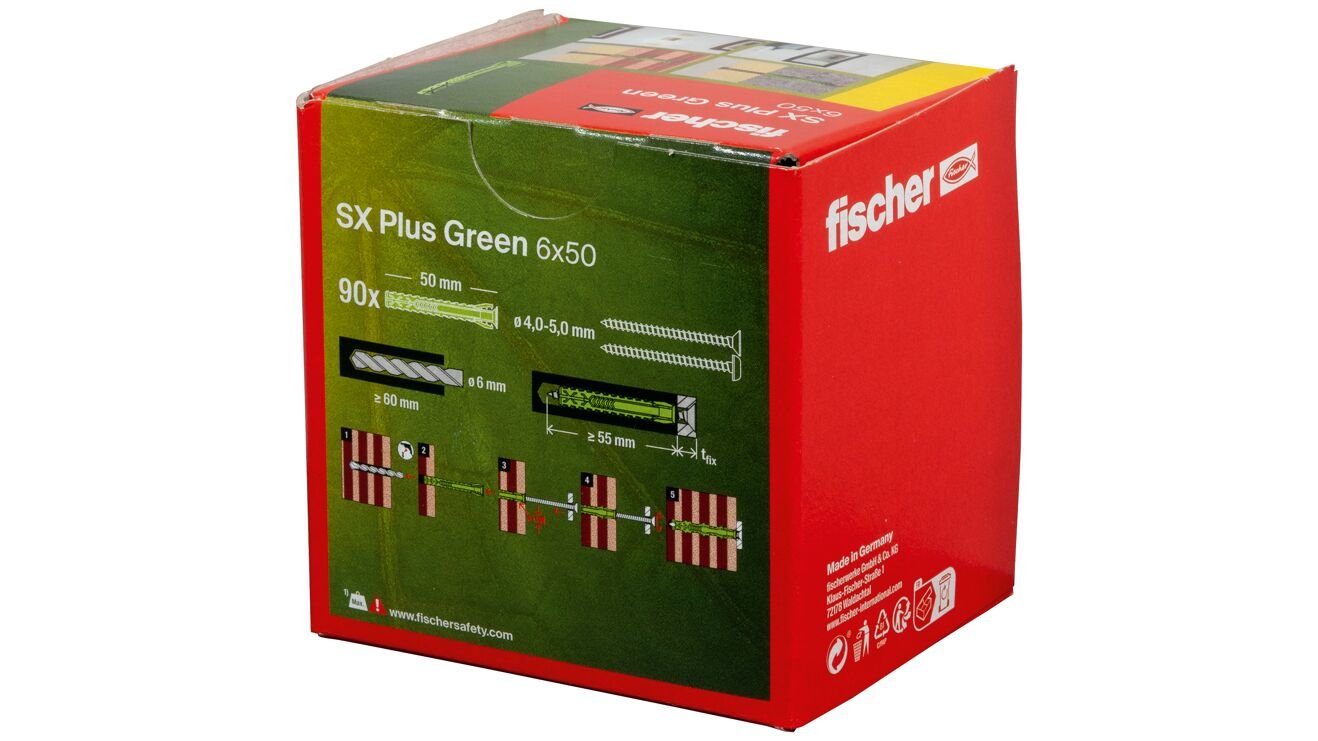 Fischer Dübel Sx Plus Green 6x50