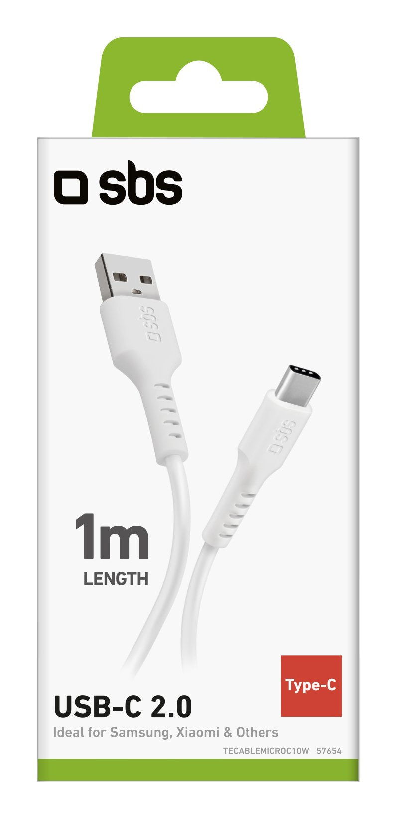 Sbs Usb Zu Usb-C Kabel 1m Weiá