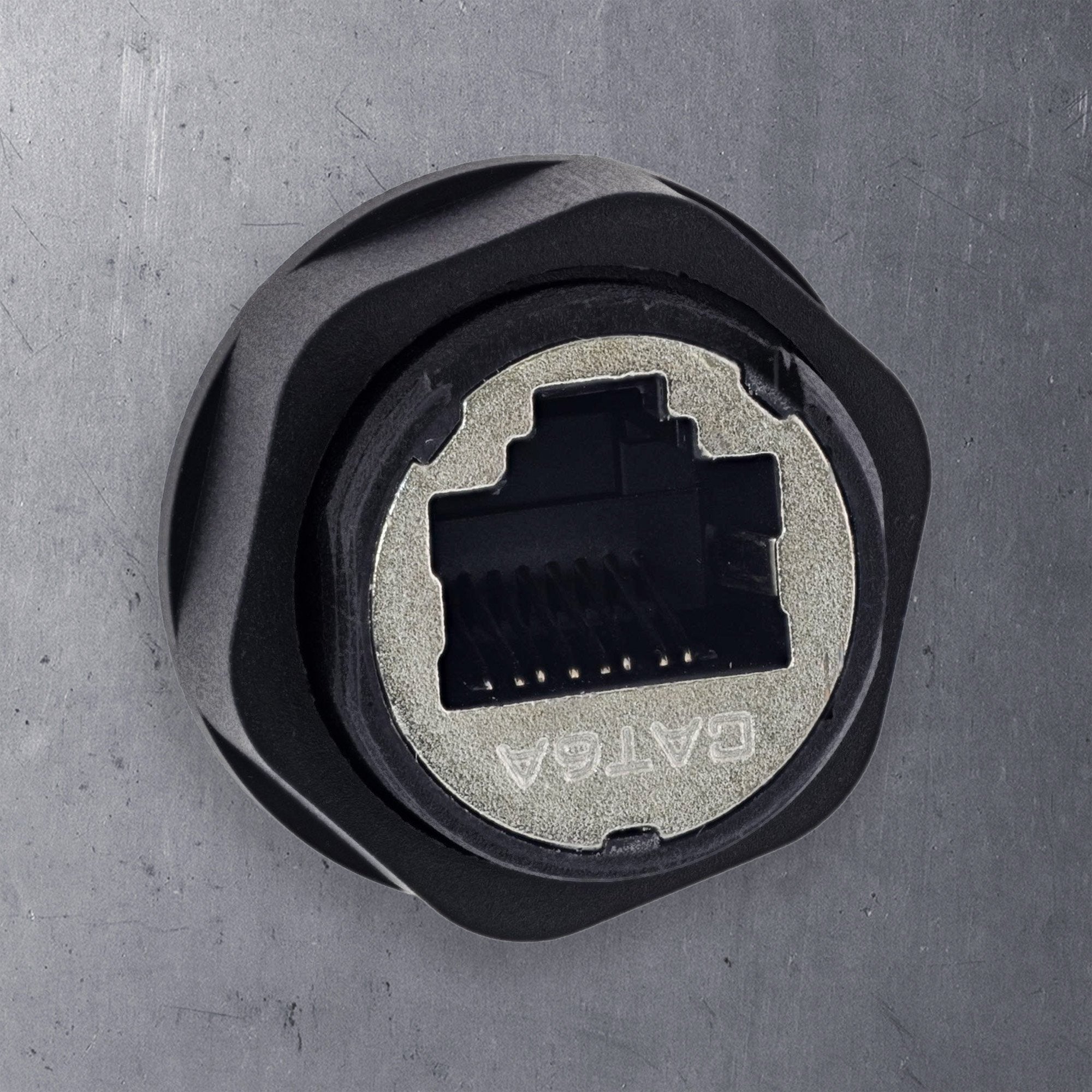 Adaptador Rj45 Cat6a, Ip68, Cat.6a, Mini, Blindado, 2 Tomas Rj45 Para Panel Inline