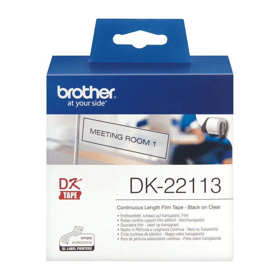 EAN 4977766628235 - Brother DK-22113 cinta para impresora de etiquetas Negro sobre transparente imagen 2