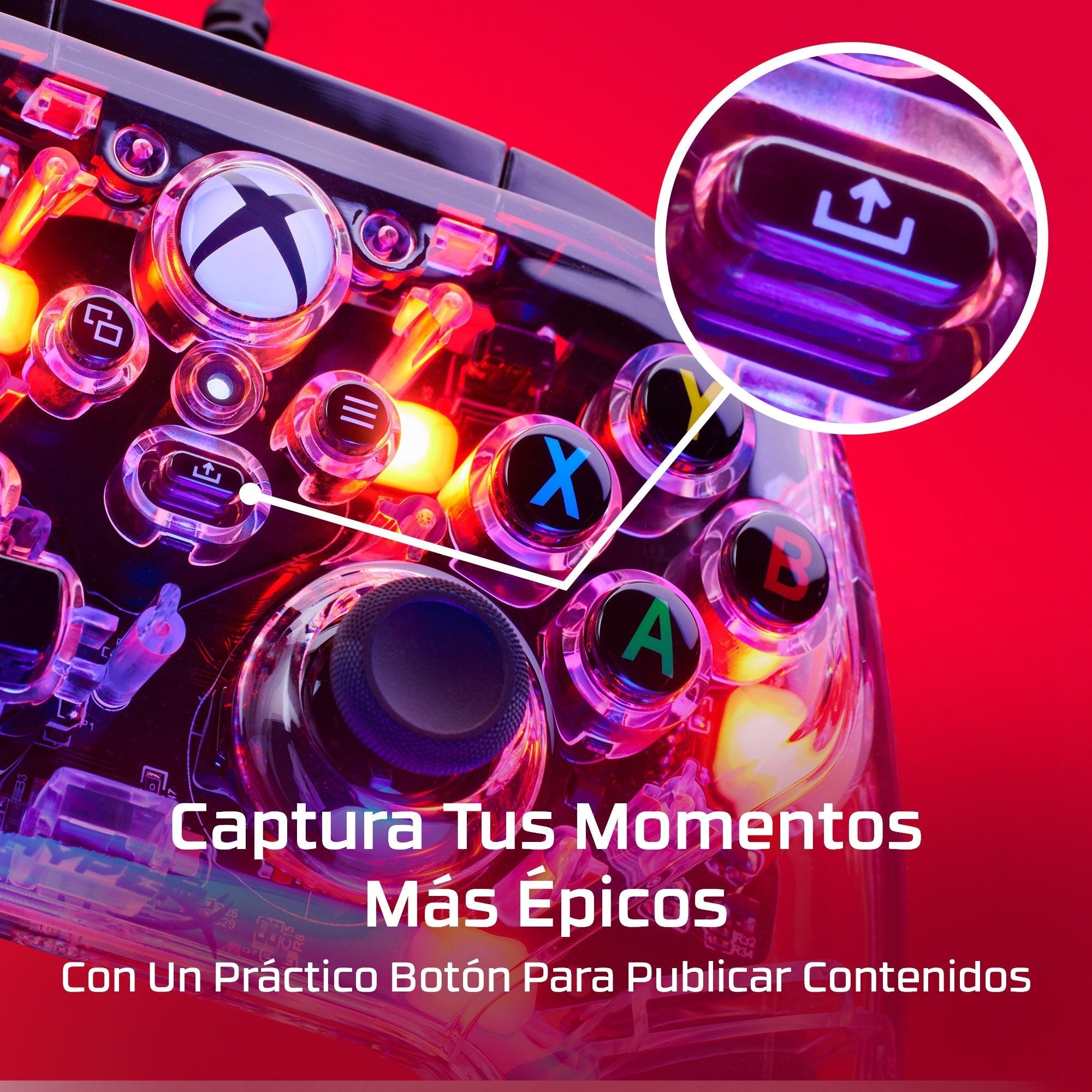 EAN 0197192136829 - HyperX Clutch Gladiate - Wired Gaming RGB Controller - Xbox Transparente USB Gamepad Xbox One, Xbox Serie imagen 7