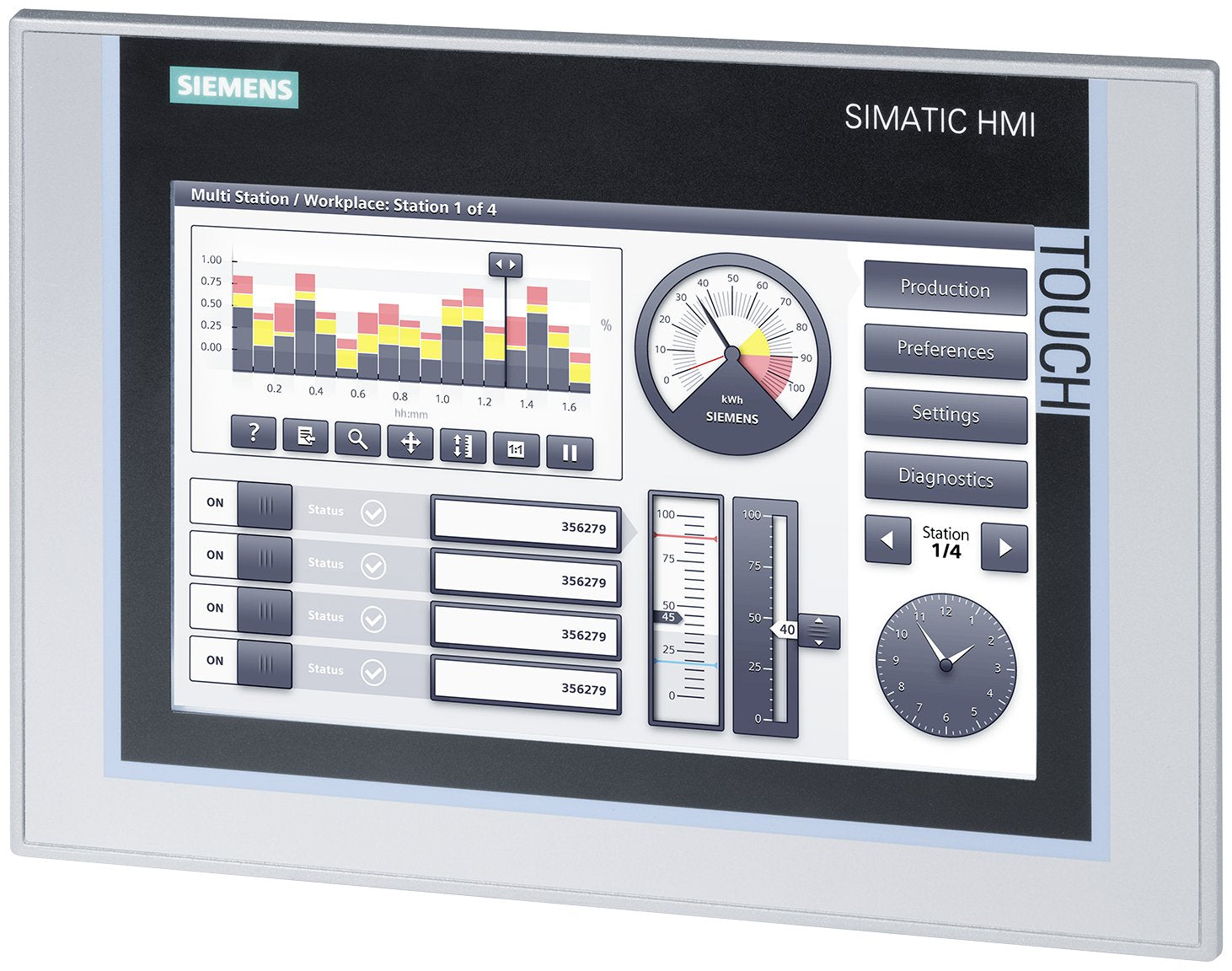 Siemens 6av21240jc010ax0 Simatic Tp900 Comfort Panel Windows Ce 6.0 9z Tft