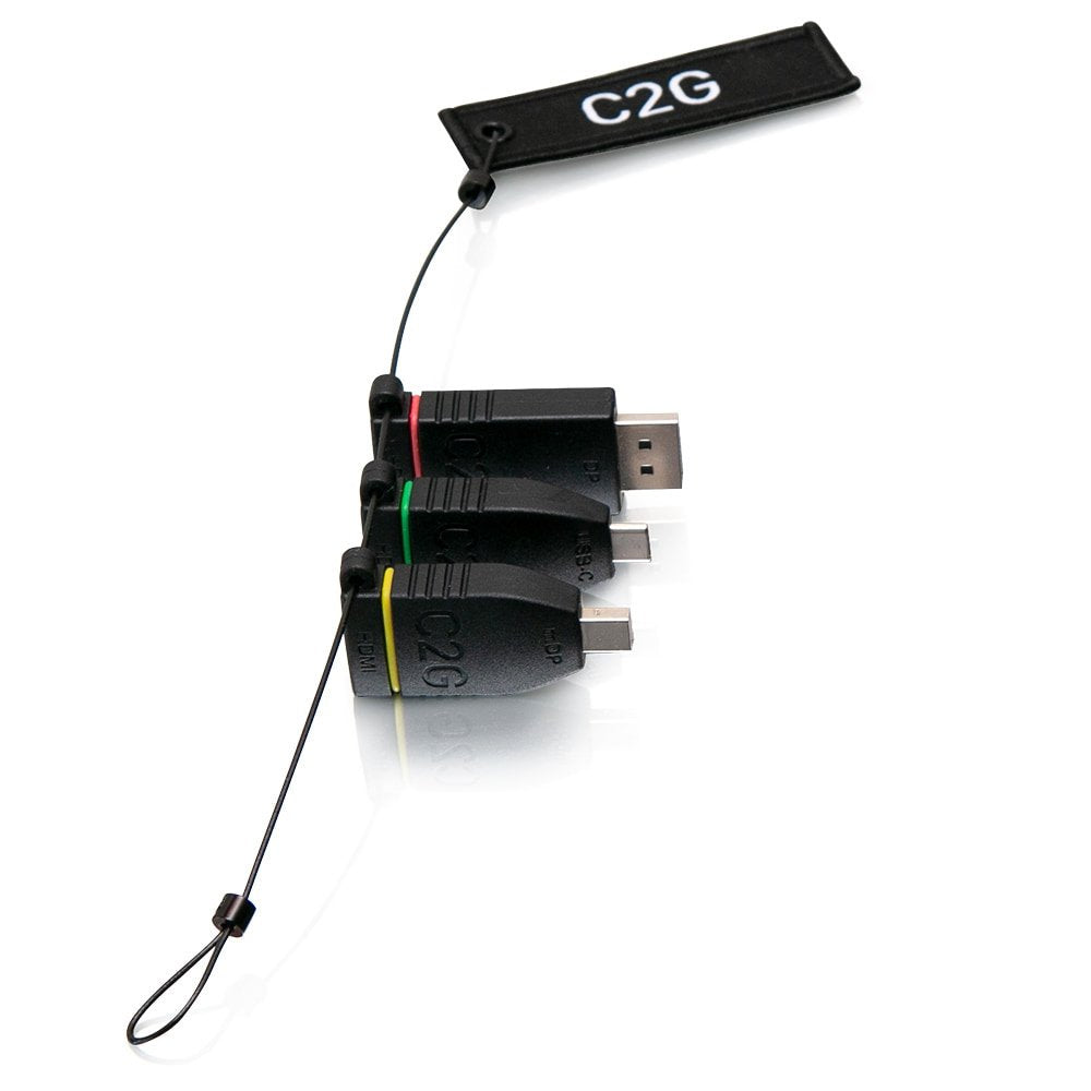 C2g 29878 Cambiador De Género Para Cable 3x Hdmi Mini Displayport, Displayport, Usb C Negro