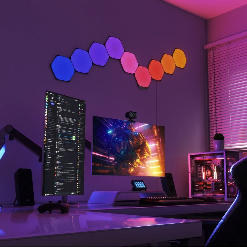 Nanoleaf Shapes Negro Hexagons Starter Kit (9 Panels)