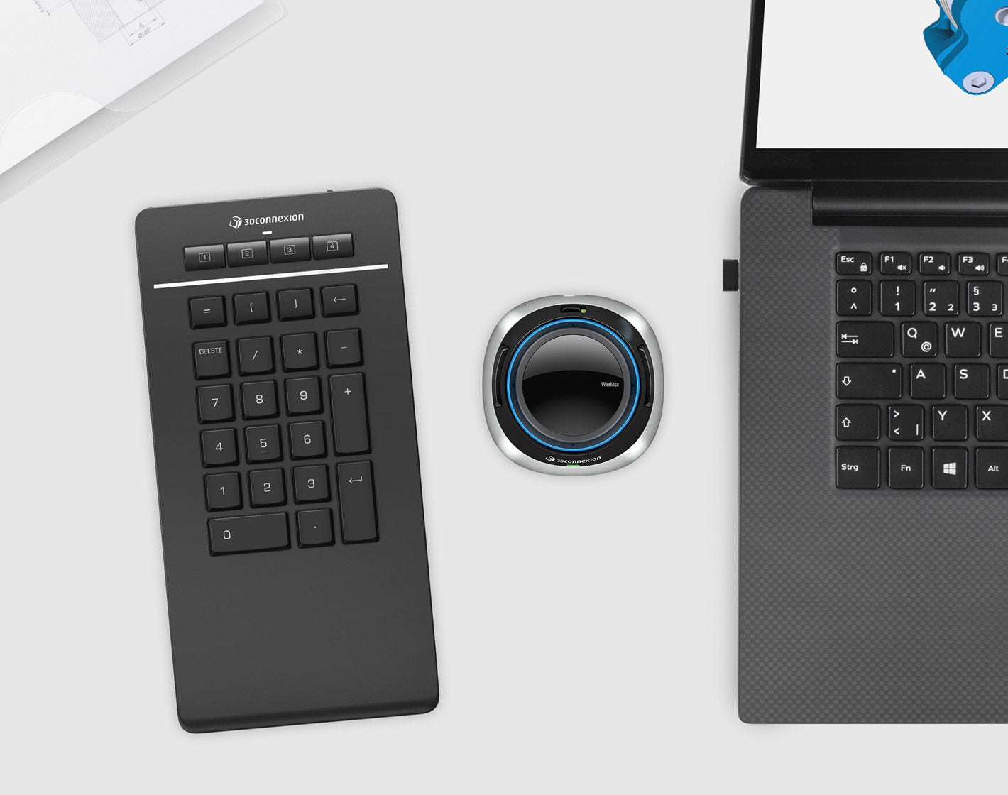 EAN 4260016341344 - 3Dconnexion Numpad Pro teclado numérico Bluetooth/USB/RF Wireless Negro imagen 6