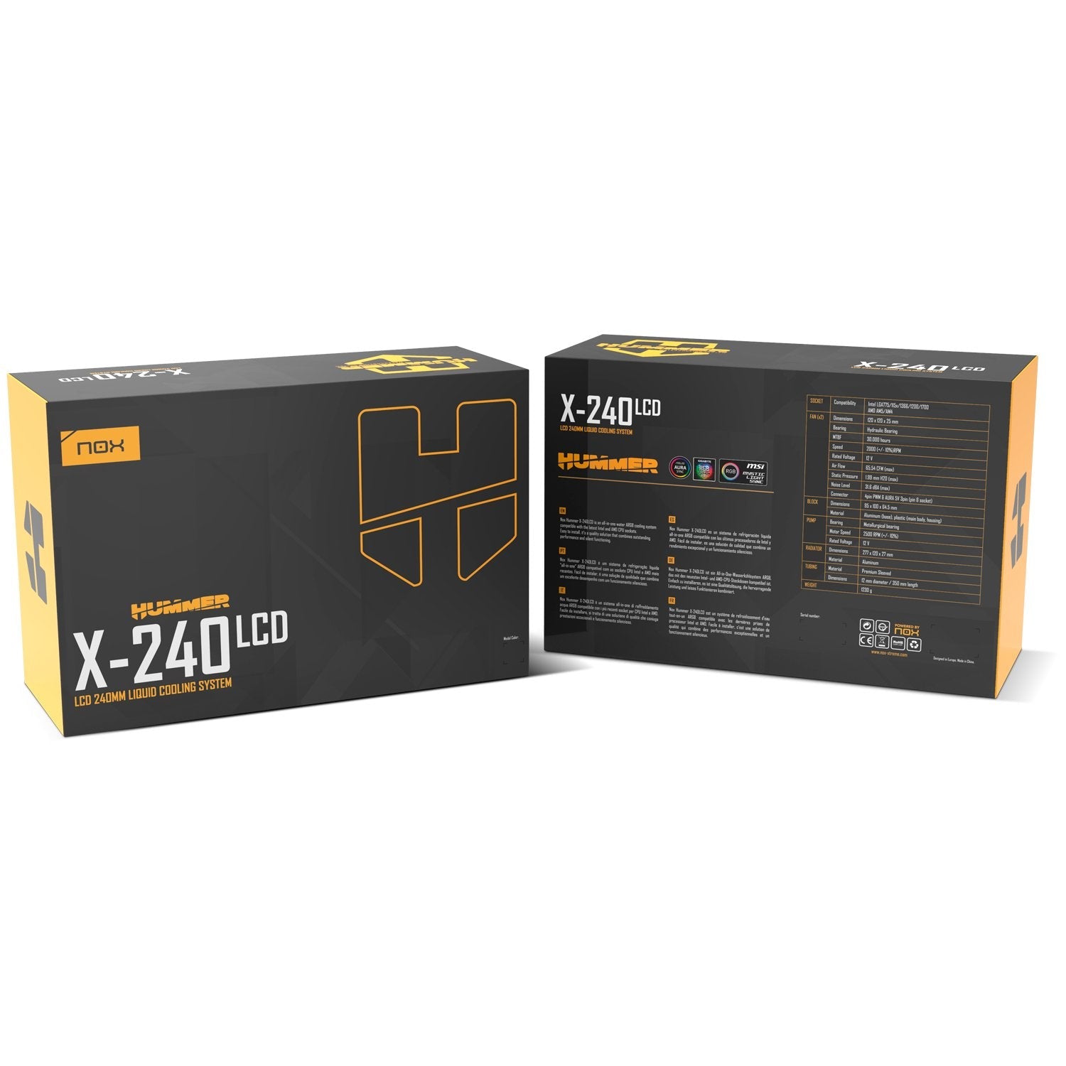 EAN 8436587975066 - NOX Hummer X-240 LCD Procesador Refrigerador de aire 12 cm Negro 1 pieza(s) imagen 9