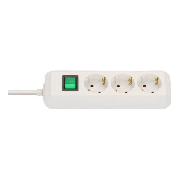 Regleta De Enchufes Brennenstuhl Eco-Line Con Interruptor De 3 Vías, Blanco, 5,0 M