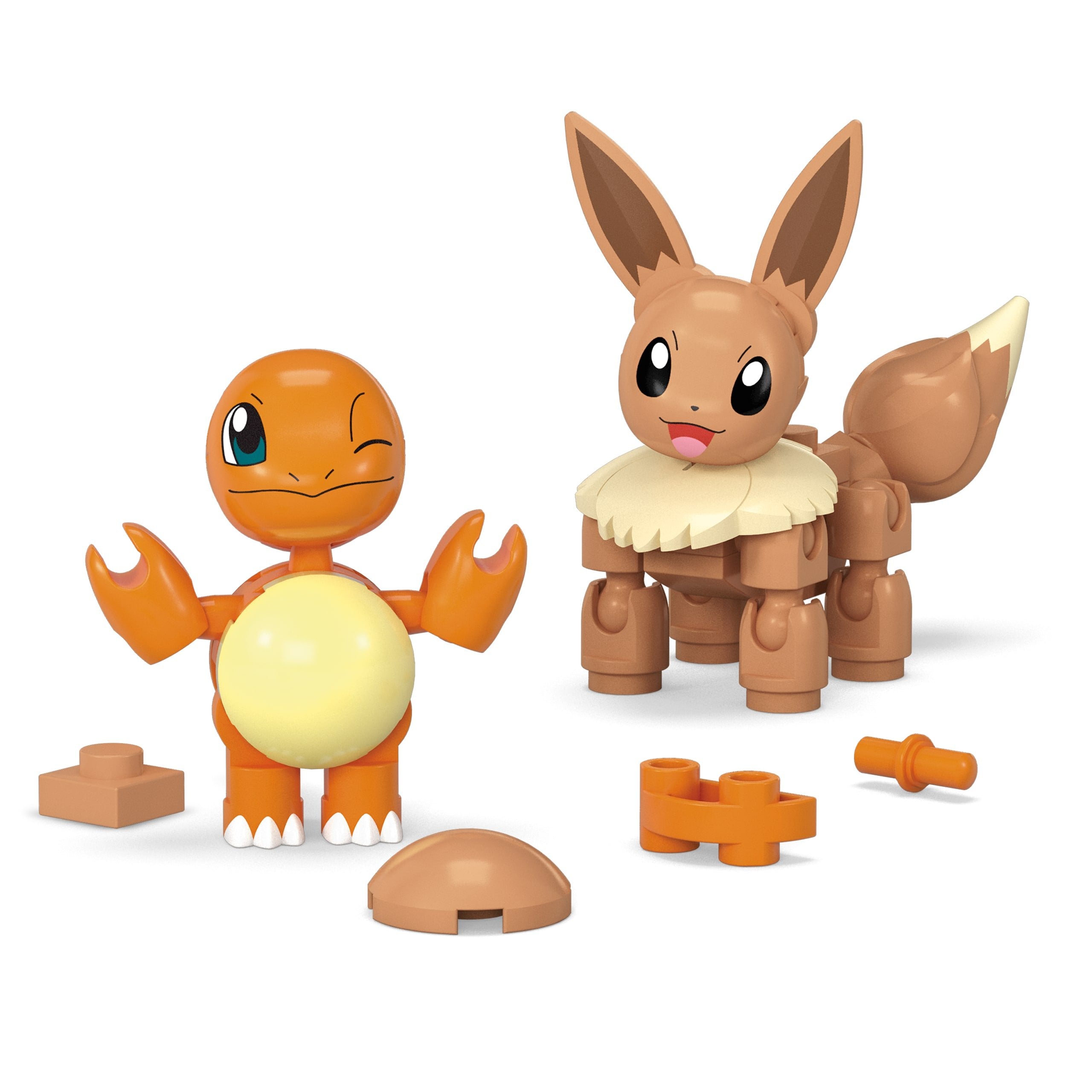 Mattel Mega Pokémon 2 Pokéball Set - Charmander Y Eevee, Juguete De Construcción Jcr81