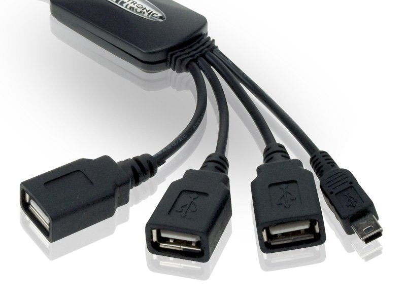 Conceptronic Hub Flexible 3 Puertos Usb + 1 Mini Usb 1100013