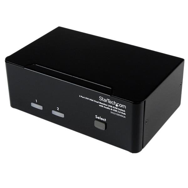 Startech Conmutador Switch Kvm 2 Puertos Doble Mon