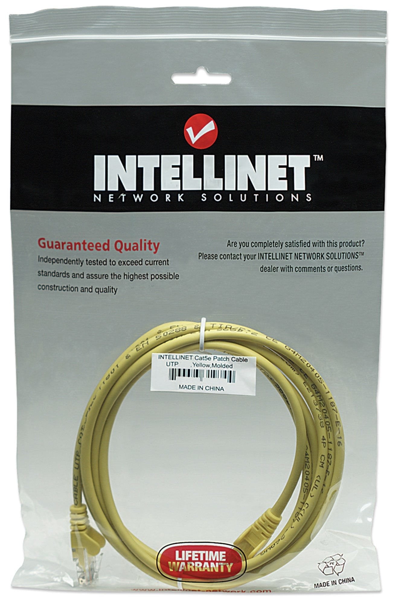 Intellinet Rj-45, M/M, 1m Cable De Red Amarillo Cat5e U/Utp (Utp)