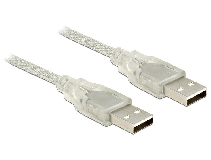 Delock Cable Usb 2.0 Typ-A Stecker > Usb 2.0 Typ-A Stecker 1,5 M Transparent