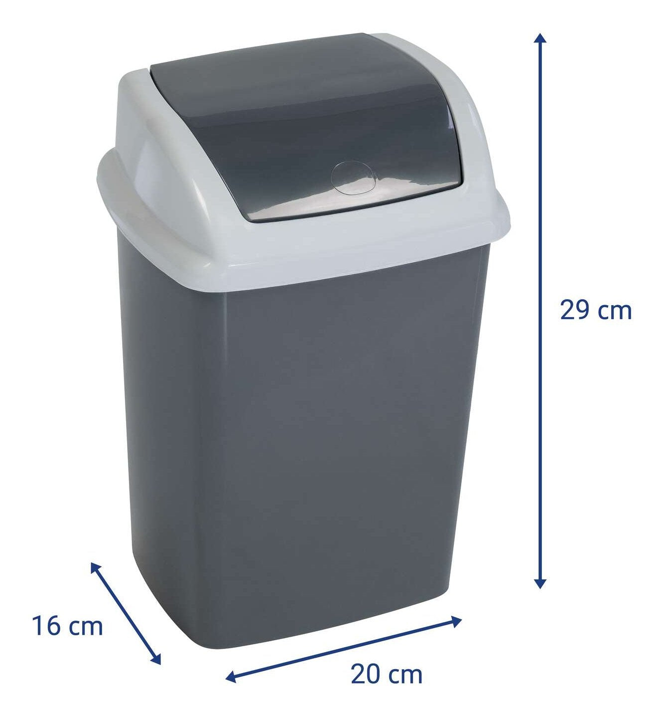 EAN 4002390095808 - MAUL 9520587 papelera 5 L Rectangular Plástico, Polipropileno (PP) Gris Oscuro, Blanco imagen 3