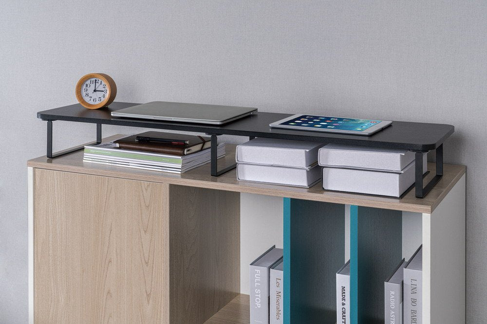 Gembird Ms-Table2-01 Soporte De Monitor Para 2 Monitores (Rectángulo Largo) Negro