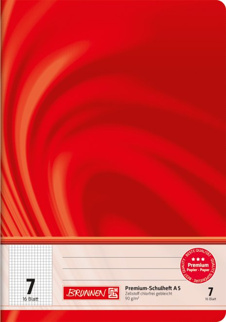 Brunnen Cuaderno Escolar Vivendi Pautado 7 Cuadriculado Din A5 - Material De Oficina - A5