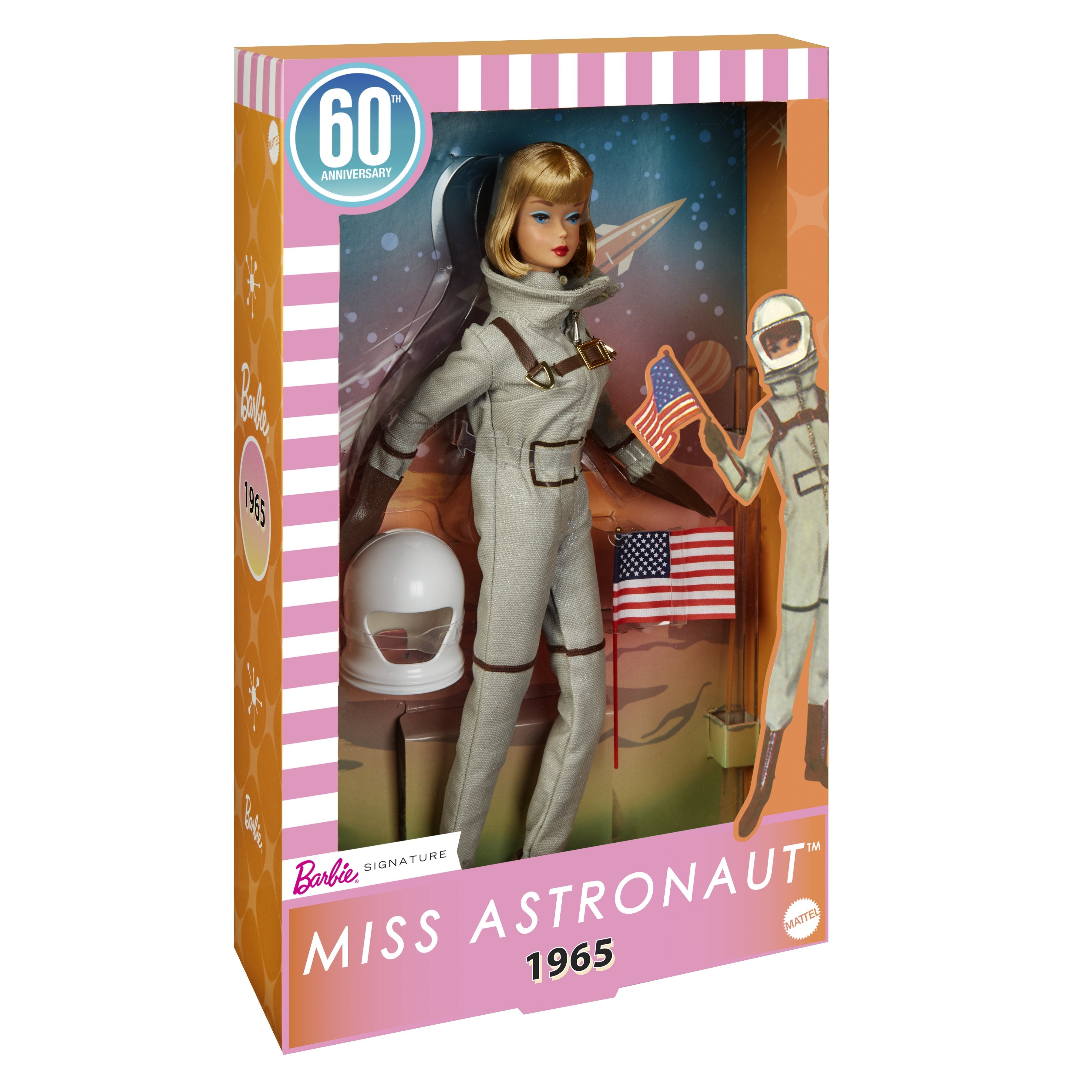 Barbie Barbie Signature Miss Astronaut Collection Doll Con Traje De Color Plateado, Botas De Habitación Y Accesorios De Casco Jbj48